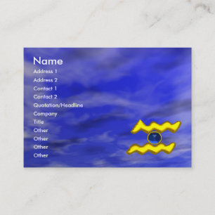AQUARIUS GOLD JEWEL,blue sapphire, yellow Business Card