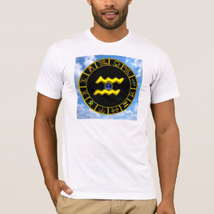 AQUARIUS /GOLD ZODIAC BIRTHDAY JEWEL T-Shirt