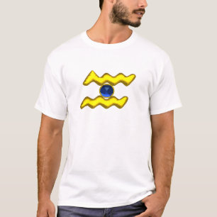 AQUARIUS /GOLD ZODIAC BIRTHDAY JEWEL T-Shirt