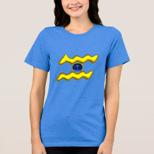 AQUARIUS /GOLD ZODIAC BIRTHDAY JEWEL Tri-Blend SHIRT