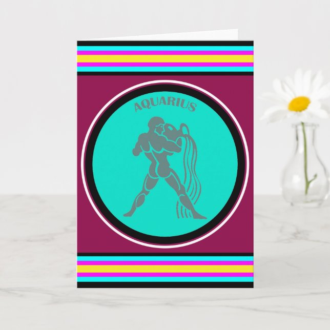 Aquarius Greeting Card (Small Plant)