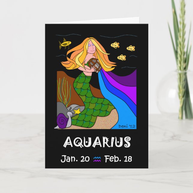 AQUARIUS - GREETING CARD (Front)