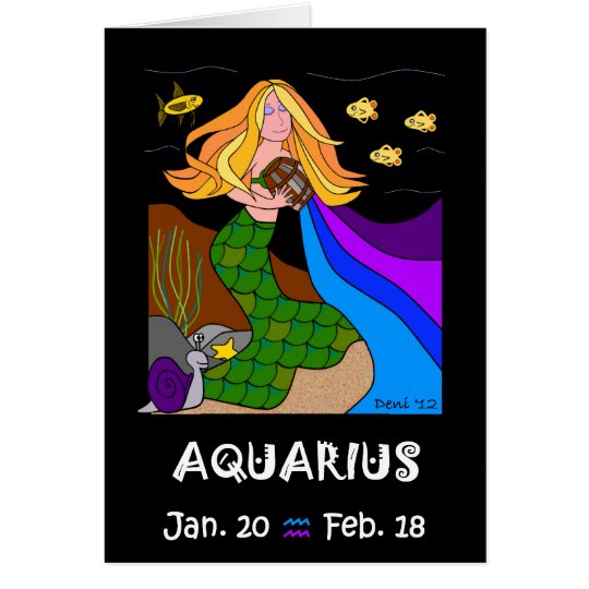 AQUARIUS - GREETING CARD