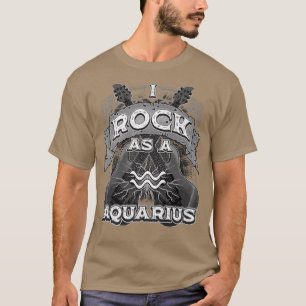 Aquarius Guitar I Rock As A Aquarius Zodiac Sign M T-Shirt
