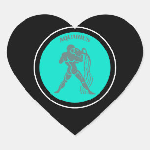 Aquarius Heart Sticker