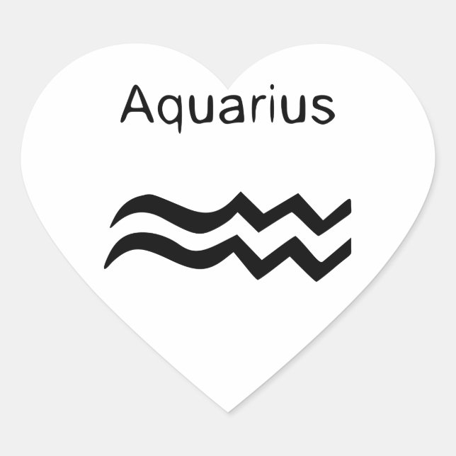 Aquarius Heart Sticker (Front)