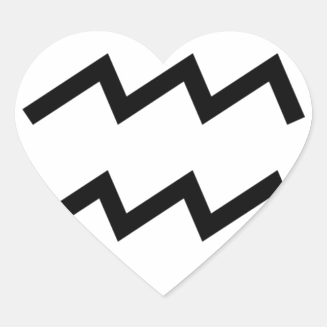 Aquarius Heart Sticker (Front)