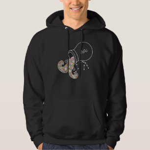 Aquarius Hippie Zodiac Flowers Peace Love Unity Hoodie