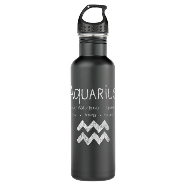 Aquarius Horoscope Astrology Star Sign Birthday 710 Ml Water Bottle (Front)
