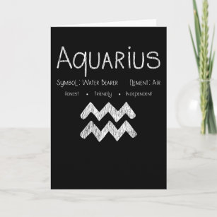Aquarius Horoscope Astrology Star Sign Birthday Card