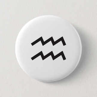AQUARIUS, HOROSCOPE SYMBOL 6 CM ROUND BADGE