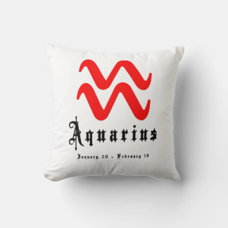 Aquarius, Horoscope, zodiac, astrology Cushion