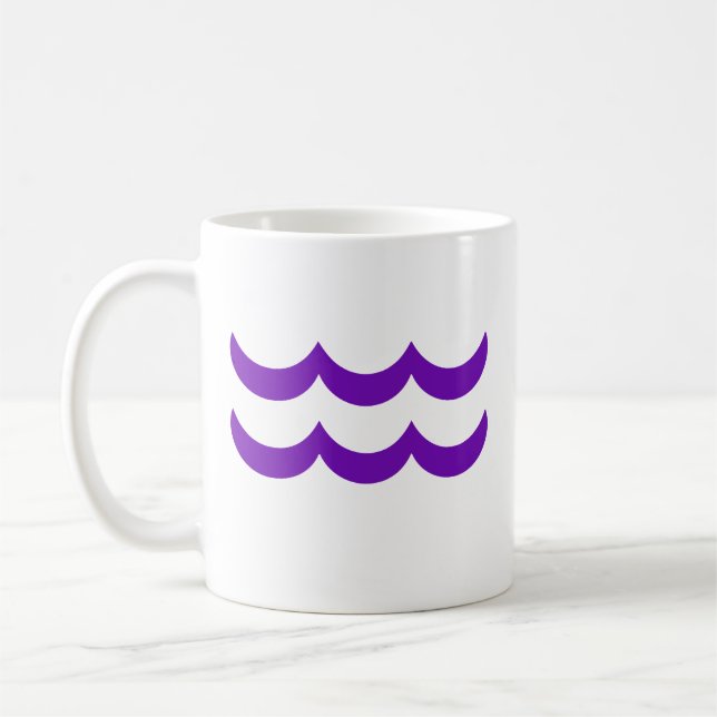 Aquarius in Purple Coffee Mug (Left)