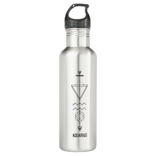 Aquarius-Inspired Modern Geometric Design 710 Ml Water Bottle