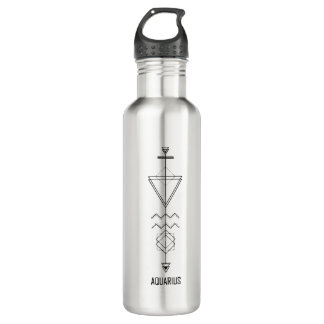 Aquarius-Inspired Modern Geometric Design 710 Ml Water Bottle