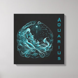 Aquarius—Jan 20-Feb 18  Canvas Print