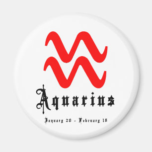 Aquarius, January 20 - February 18 Magnet