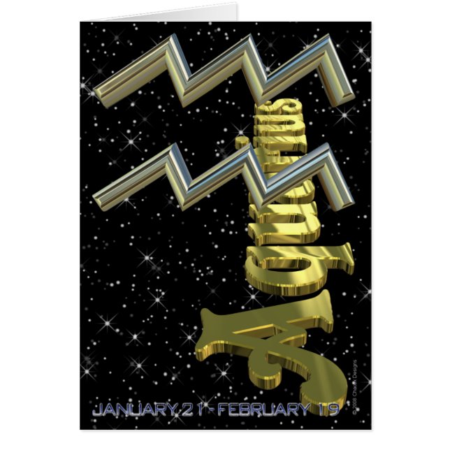 Aquarius - January 21 to February 19 (Front)