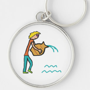 Aquarius Key Ring