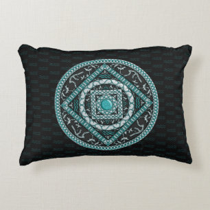 Aquarius Mandala Accent Pillow
