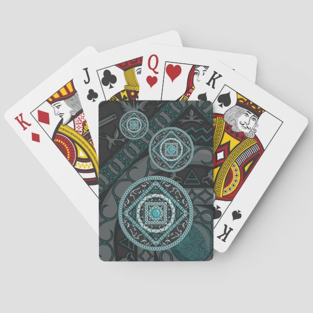 Aquarius Mandala Classic Playing Cards (Back)