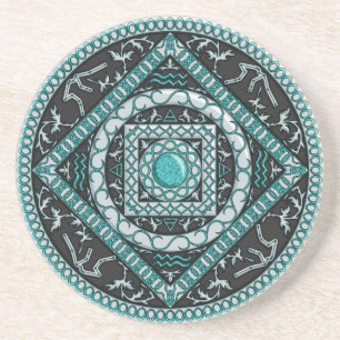 Aquarius Mandala Coaster