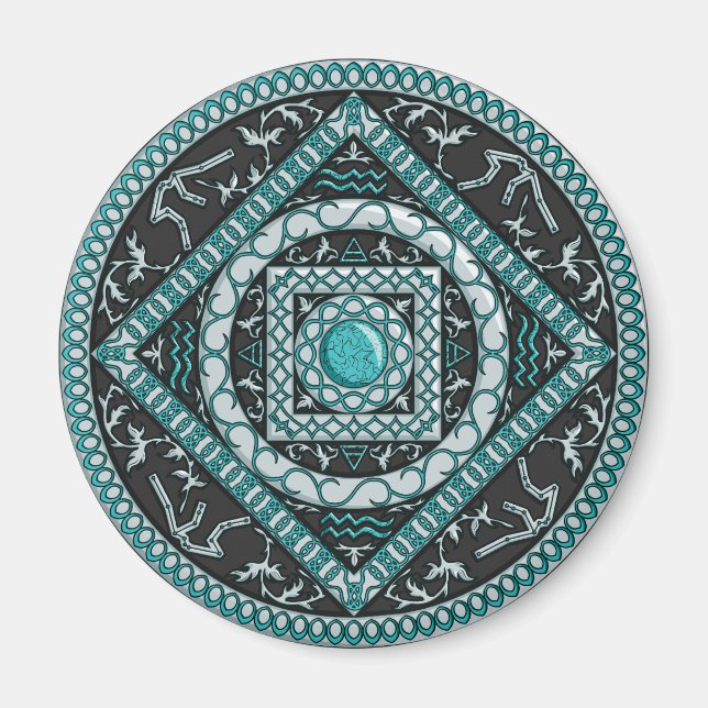 Aquarius Mandala Magnet (Front)
