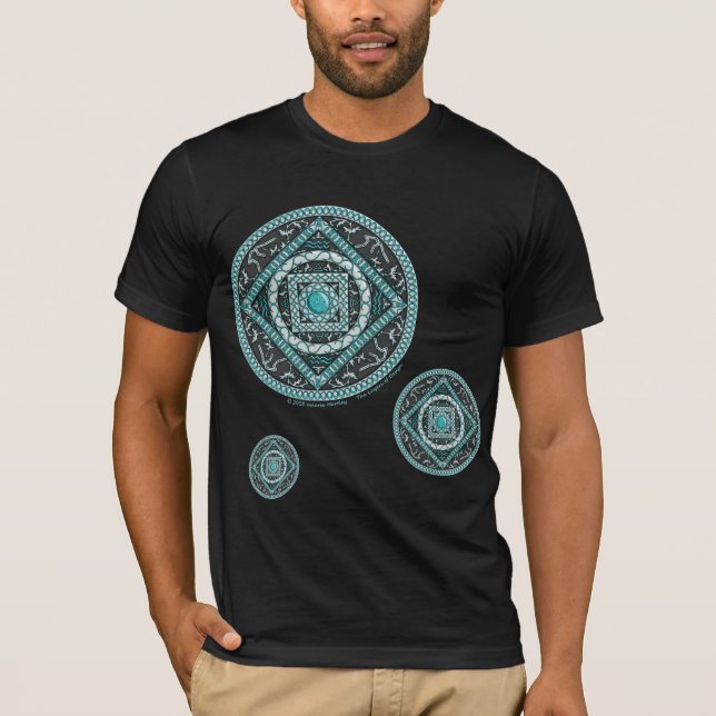 Aquarius Mandala Men's Dark Shirt (Front)