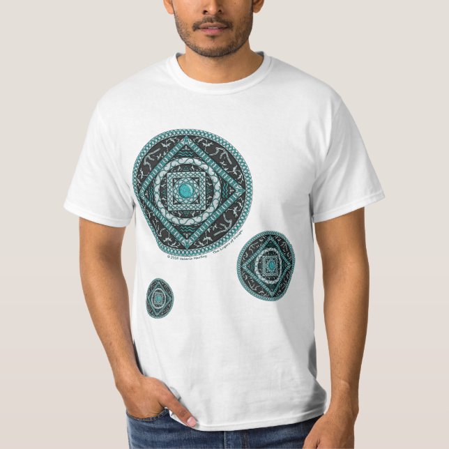 Aquarius Mandala Men's Light Shirt (Front)