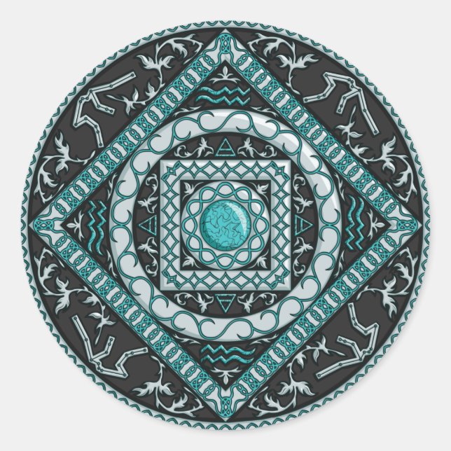 Aquarius Mandala Sticker (Front)
