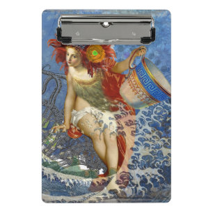 Aquarius Mermaid Gothic Blue Art Mini Clipboard