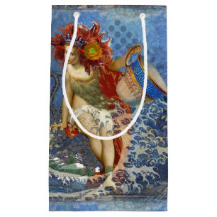 Aquarius Mermaid Gothic Blue Art Small Gift Bag