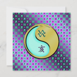 Aquarius & Metal Boar Card