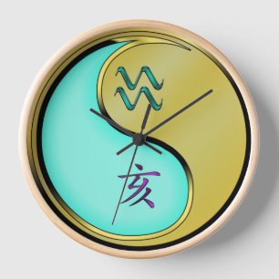 Aquarius & Metal Boar Clock