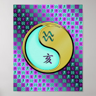 Aquarius & Metal Boar Poster