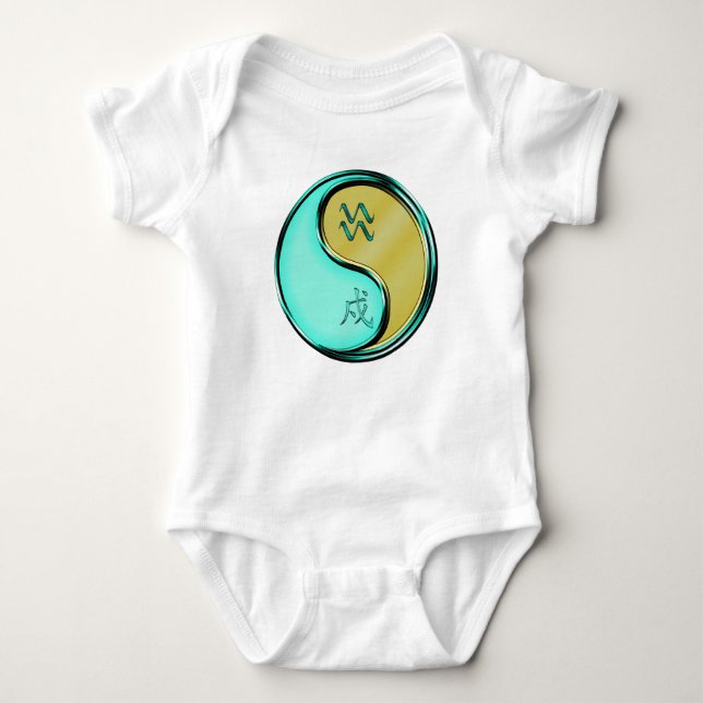Aquarius & Metal Dog Baby Bodysuit (Front)