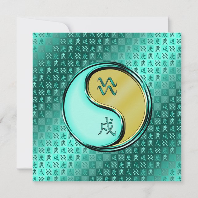 Aquarius & Metal Dog Card (Front)