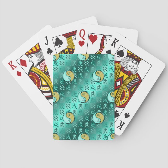 Aquarius & Metal Dog Playing Cards (Back)