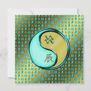 Aquarius & Metal Dragon Card