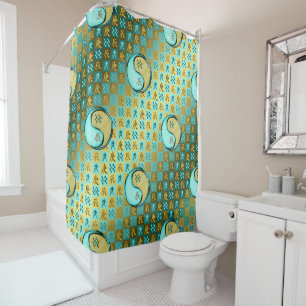 Aquarius & Metal Dragon Shower Curtain