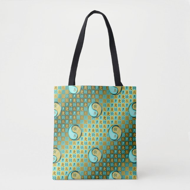 Aquarius & Metal Dragon Tote Bag (Front)