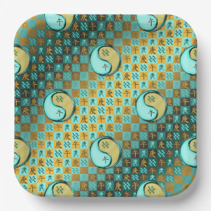 Aquarius & Metal Horse Paper Plate