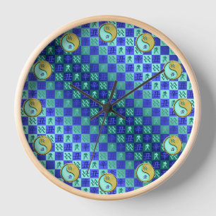 Aquarius & Metal Ox Clock