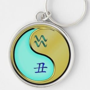 Aquarius & Metal Ox Key Ring