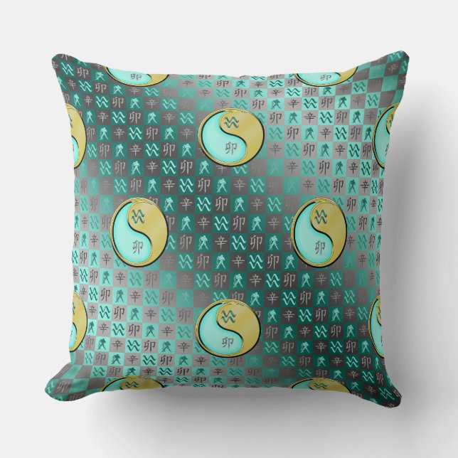 Aquarius & Metal Rabbit Cushion (Front)