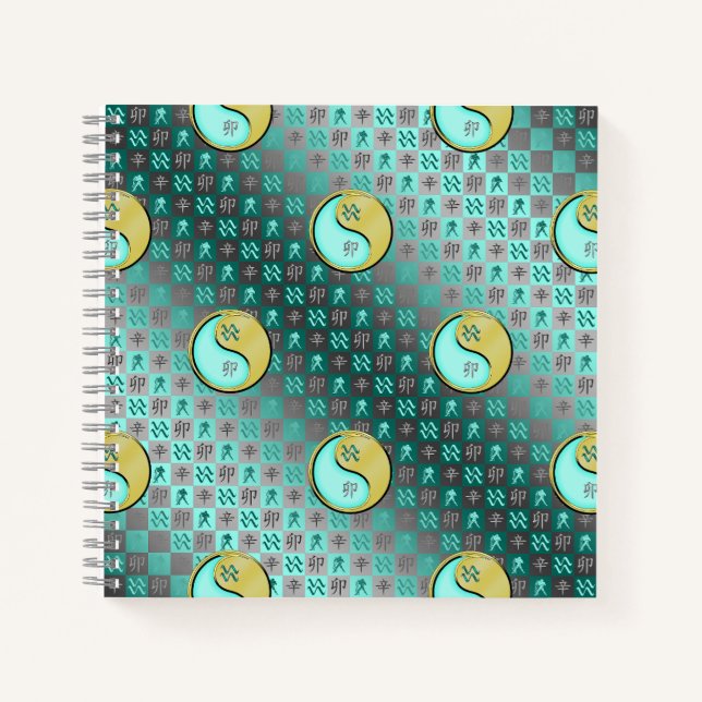Aquarius & Metal Rabbit Notebook (Front)
