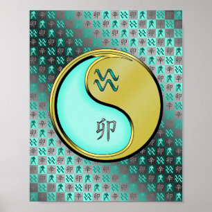 Aquarius & Metal Rabbit Poster