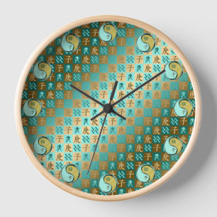 Aquarius & Metal Rat Clock