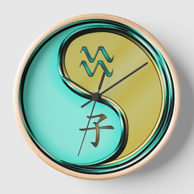 Aquarius & Metal Rat Clock (Front)