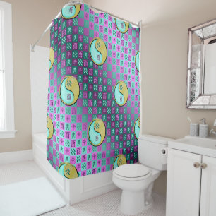 Aquarius & Metal Rooster Shower Curtain